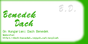 benedek dach business card